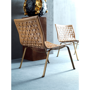 Leather Weave Lounge Chair | Fasem Net W | Italianfurniture.com