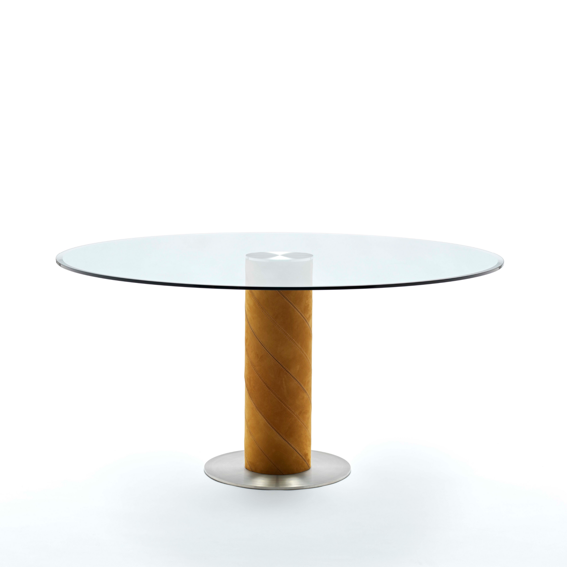 Pedestal Round Coffee Table M | Fasem Rolling | Italianfurniture.com