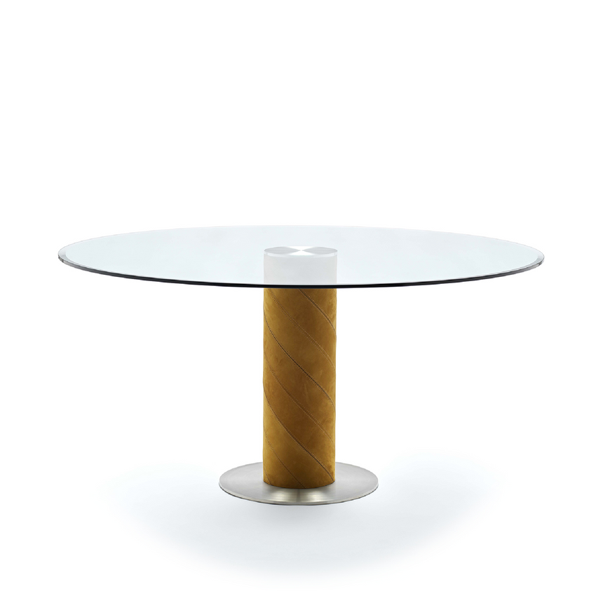 Pedestal Round Coffee Table M | Fasem Rolling | Italianfurniture.com