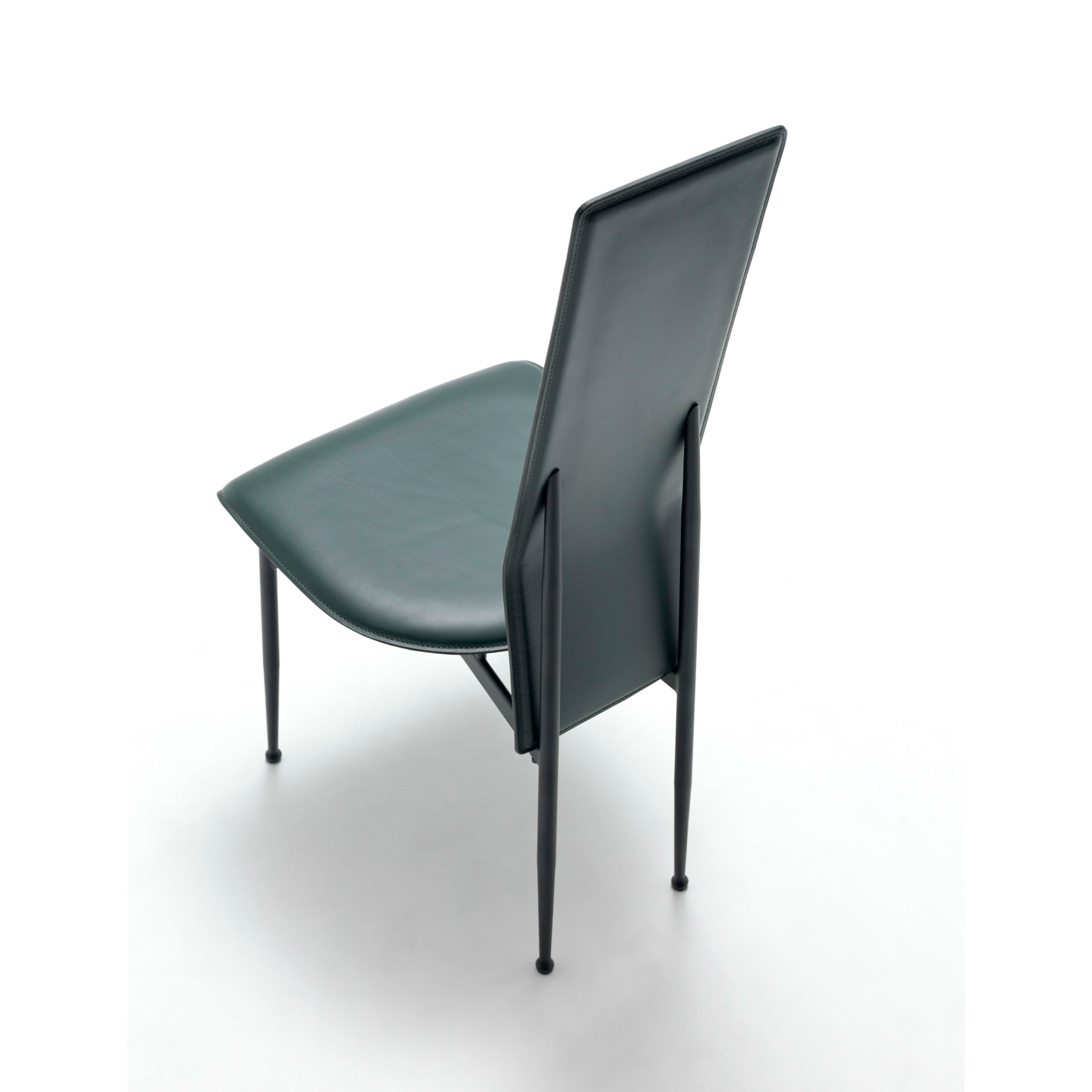 Narrow-Back Leather Dining Chair | Fasem S44 | Italianfurniture.com