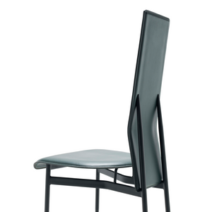 Narrow-Back Leather Dining Chair | Fasem S44 | Italianfurniture.com