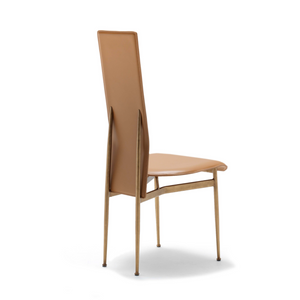 Narrow-Back Leather Dining Chair | Fasem S44 | Italianfurniture.com