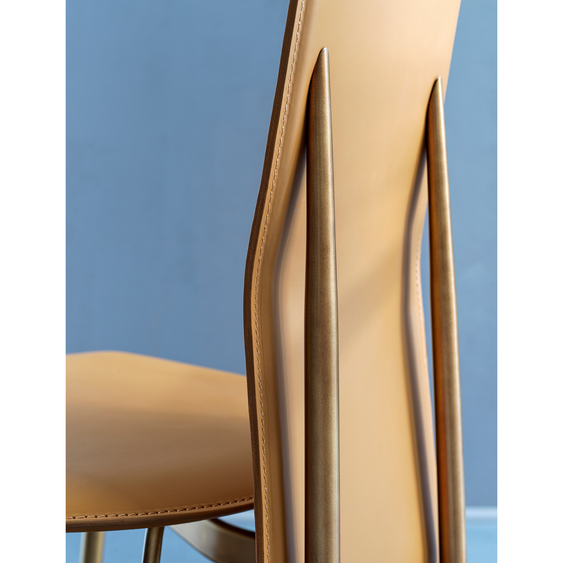 Narrow-Back Leather Dining Chair | Fasem S44 | Italianfurniture.com