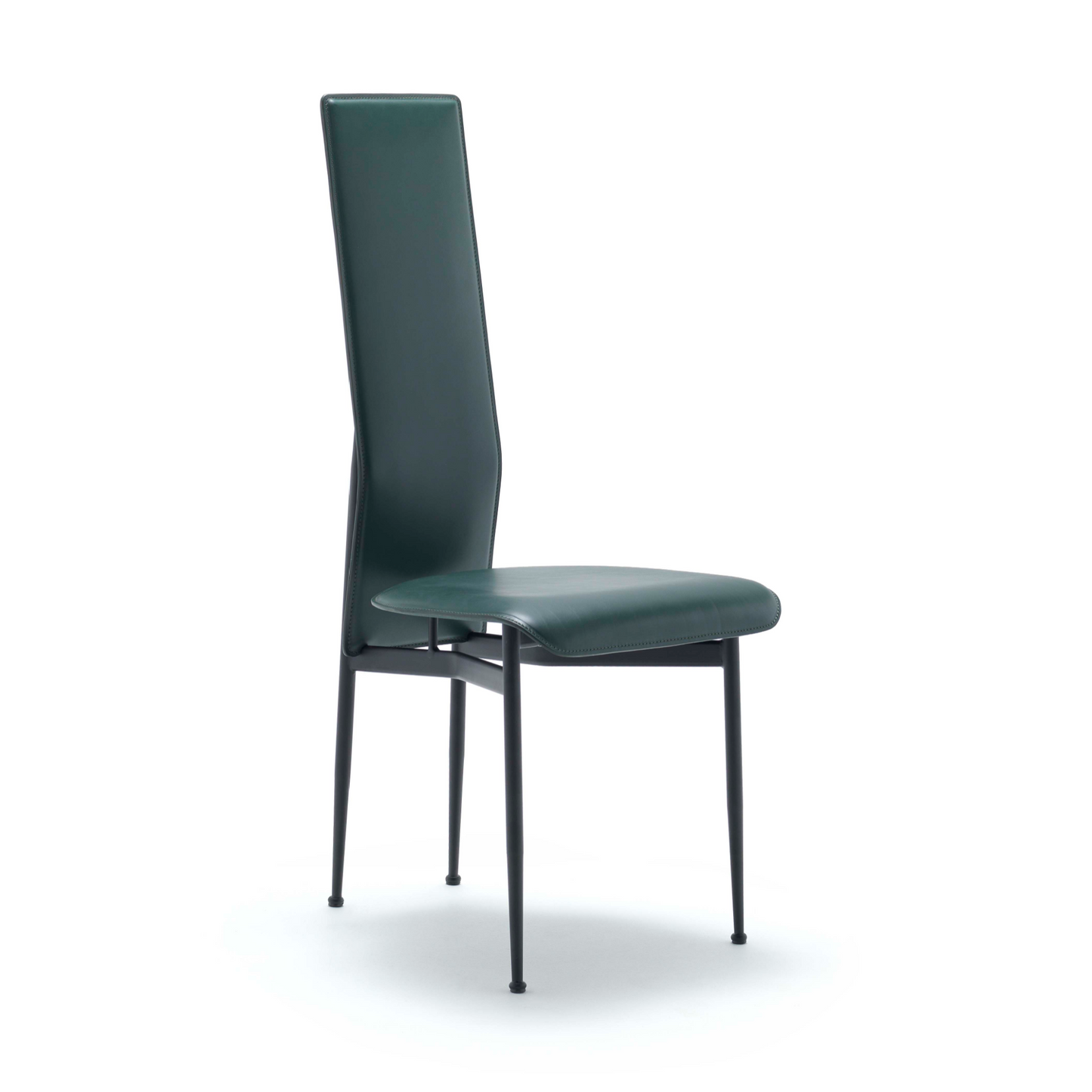 Narrow-Back Leather Dining Chair | Fasem S44 | Italianfurniture.com