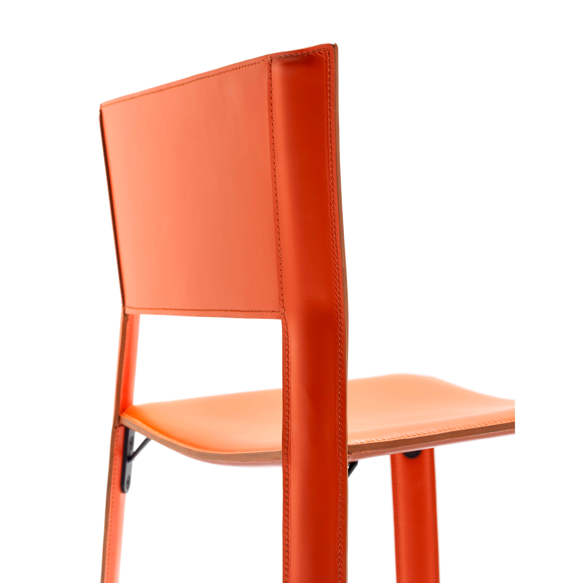 Leather Cut-Out Dining Chair  | Fasem S91 | ItalianFurniture.com