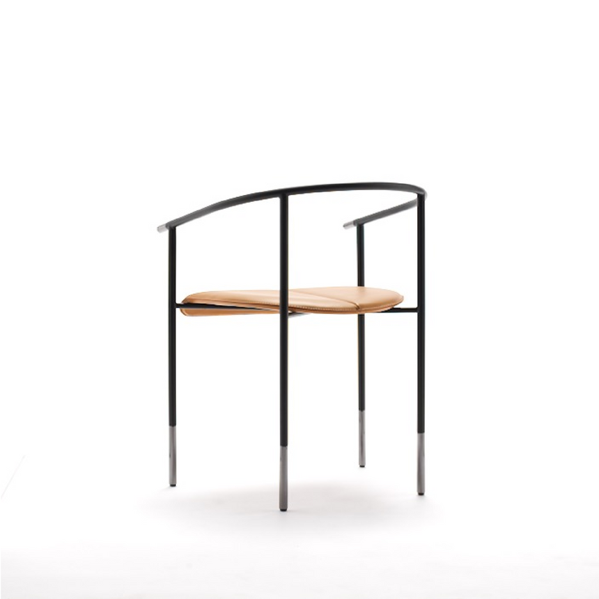 Curved Steel Dining Armchair | Fasem Tecla | ItalianFurniture.com