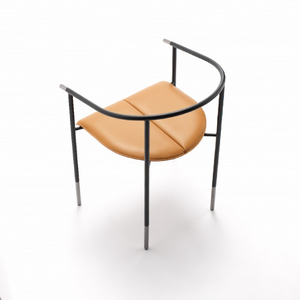 Curved Steel Dining Armchair | Fasem Tecla | ItalianFurniture.com