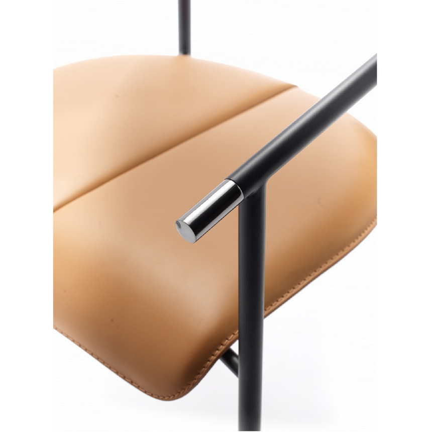 Curved Steel Dining Armchair | Fasem Tecla | ItalianFurniture.com