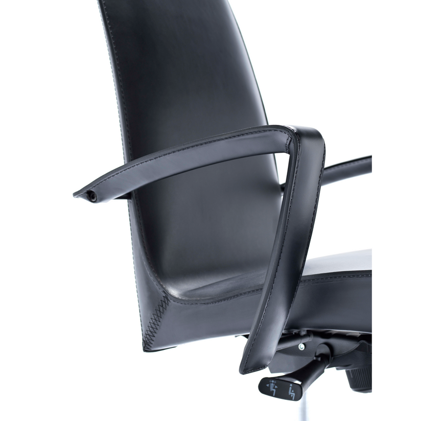 Padded Leather Swivel Office Chair | Fasem Tresor | Italianfurniture.com