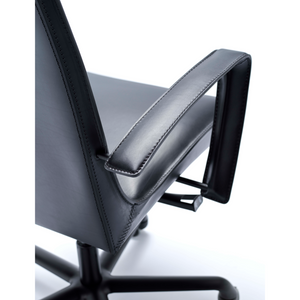 Padded Leather Swivel Office Chair | Fasem Tresor | Italianfurniture.com