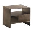 Curved Metal Nightstand | Flou Foglio | Italianfurniture.com