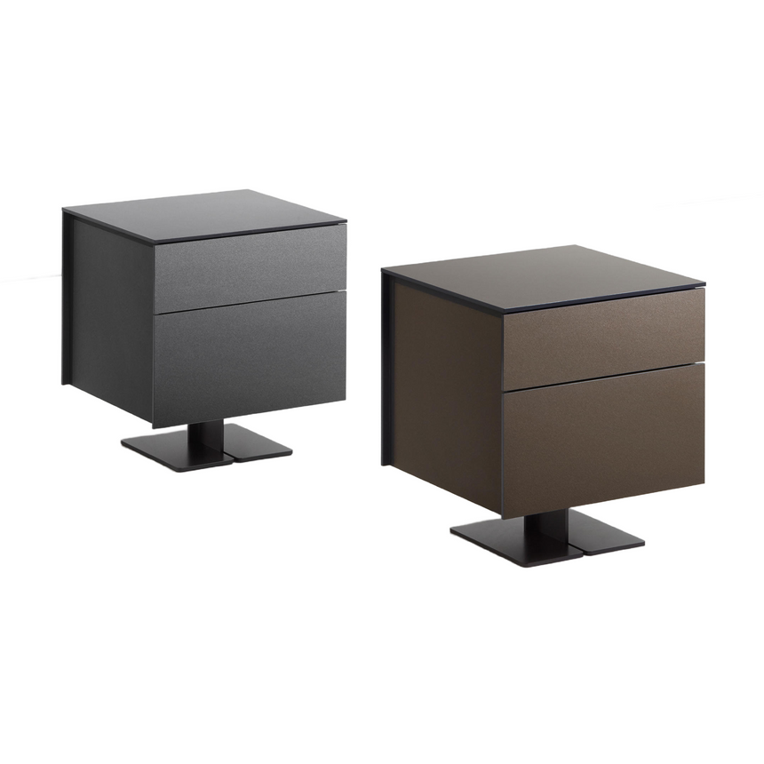 2-Drawer Raised Nightstand | Flou Juta | Italianfurniture.com