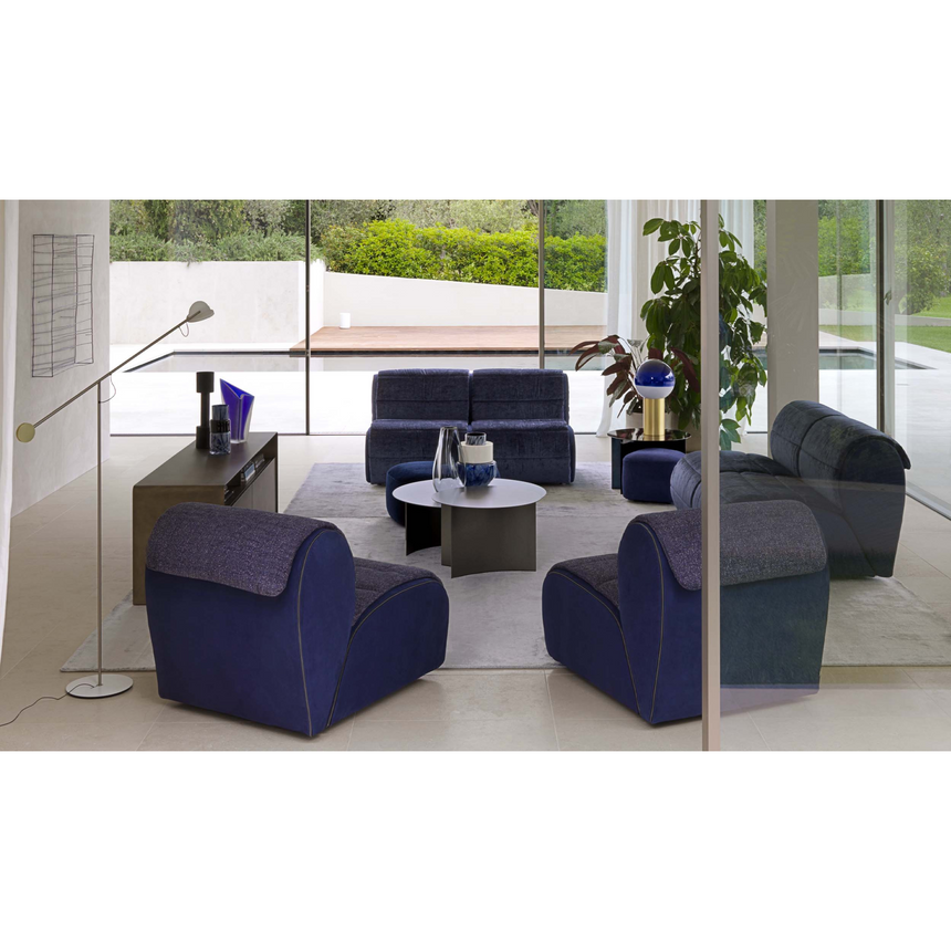 Removable Cover Lounge Armchair | Flou Flora | Italianfurniture.com