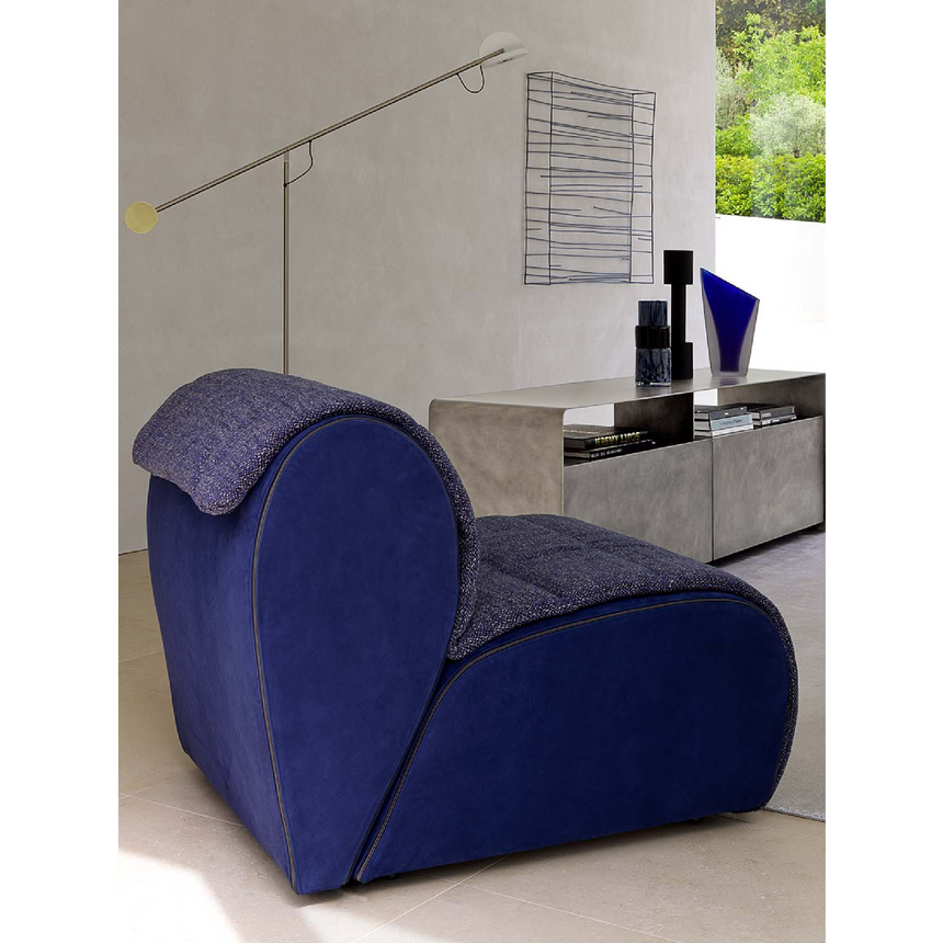 Removable Cover Lounge Armchair | Flou Flora | Italianfurniture.com