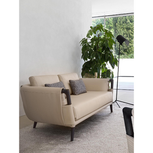 Brown Ash 2-Seater Lounge Sofa | Flou Gaudì | Italianfurniture.com