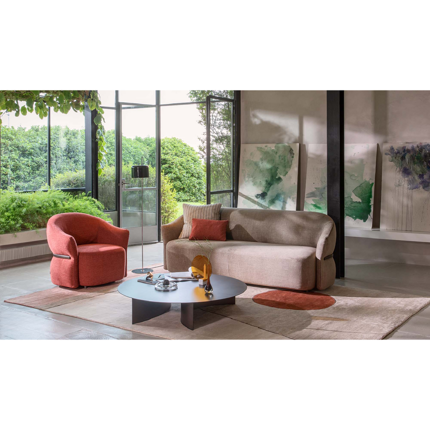 Round Back 3-Seater Sofa | Flou Madame Butterfly | Italianfurniture.com