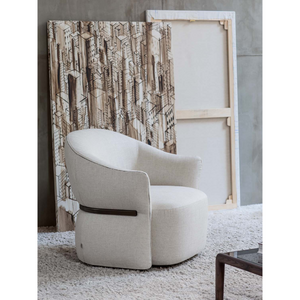 Round Back Swivel Armchair | Flou Madame Butterfly