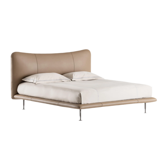 Contemporary Upholstered Queen Bed | Flou Baia | Italianfurniture.com