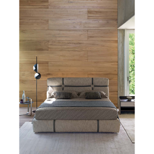 Leather Strapped Bed | Flou New Bond | Italianfurniture.com