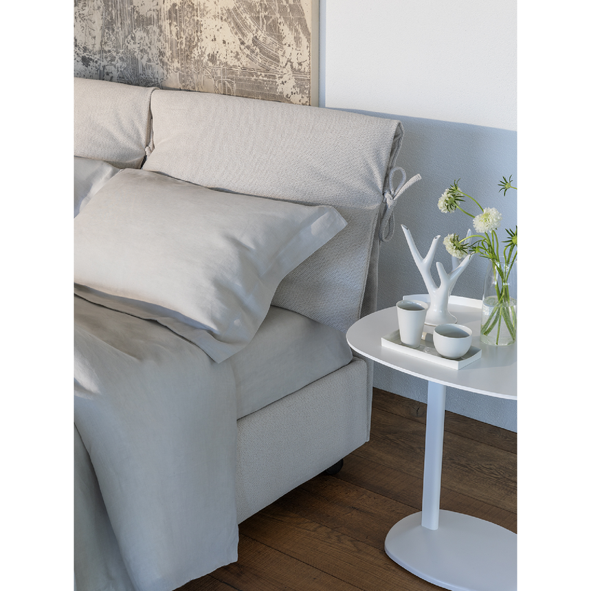 Removable Cover Reclining Queen Bed Flou Italian Furniture