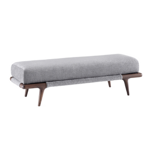 Curved Wooden Feet Bench | Flou Gaudí | Italianfurniture.com