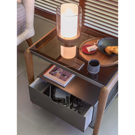 Solid Wood Framed Nightstand | Flou Gaudi | Italianfurniture.com