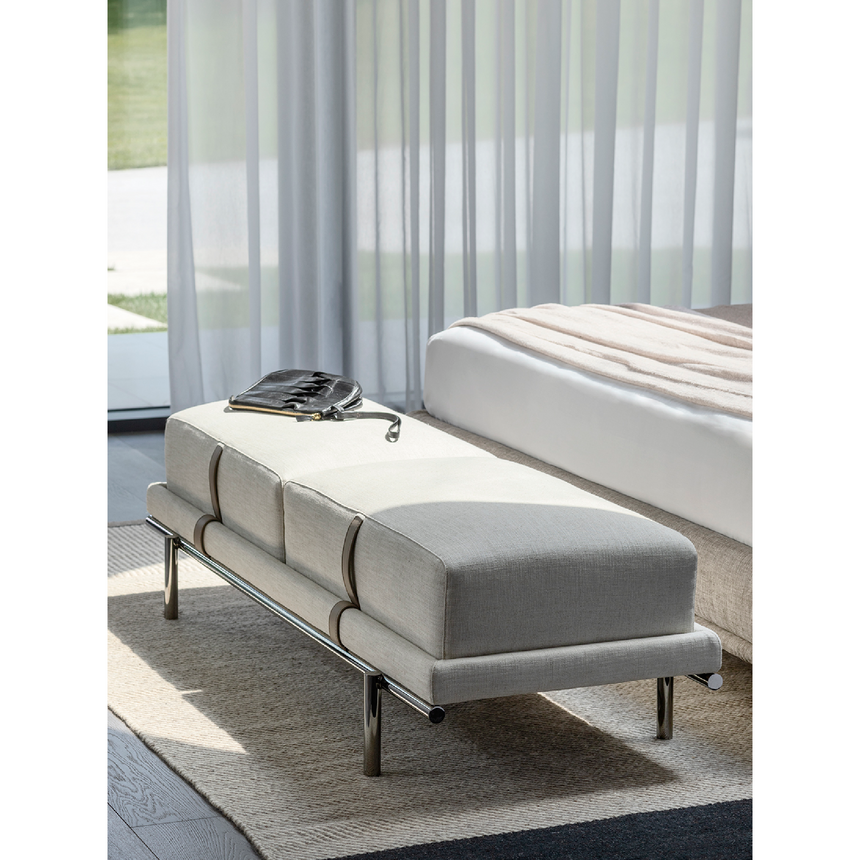 Leather Strapped Bench | Flou New Bond | ItalianFurniture.com