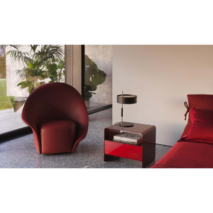 Flared Back Swivel Armchair | Flou Lilia  | Italianfurniture.com