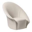 Flared Back Swivel Armchair | Flou Lilia  | Italianfurniture.com