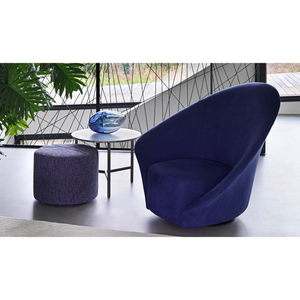 Flared Back Swivel Armchair | Flou Lilia  | Italianfurniture.com