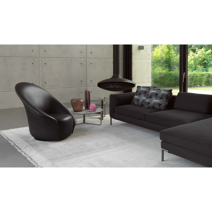 Flared Back Swivel Armchair | Flou Lilia  | Italianfurniture.com