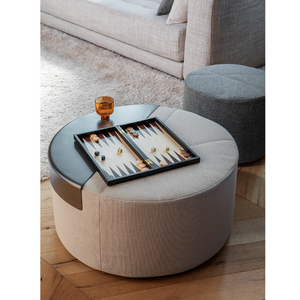 Round Padded Table Pouf | Flou Moon | Italianfurniture.com