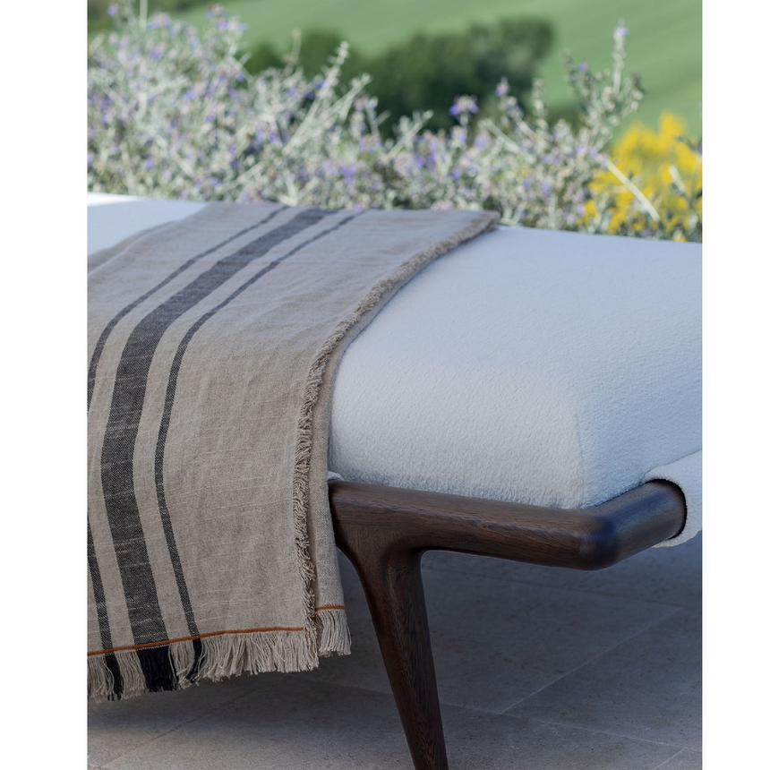 Iroko Wood Sun Lounger | Flou Gaudi | Italianfurniture.com