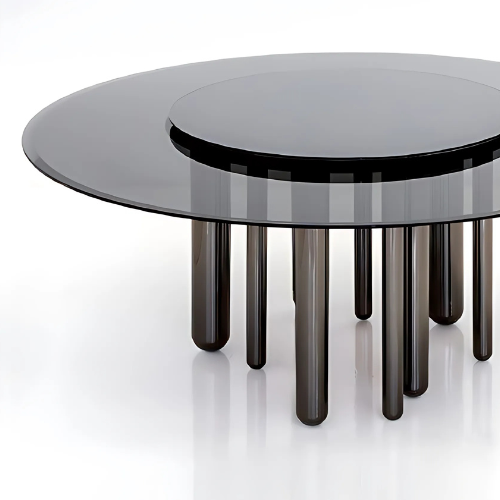 Round Glass Coffee Table | Casa Casati Discoteca