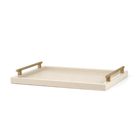 Metal Handle Leather Tray | Pinetti Dafne | Italianfurniture.com