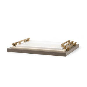 Metal Handle Leather Tray | Pinetti Dafne | Italianfurniture.com