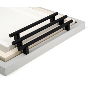 Metal Handle Leather Tray | Pinetti Dafne | Italianfurniture.com