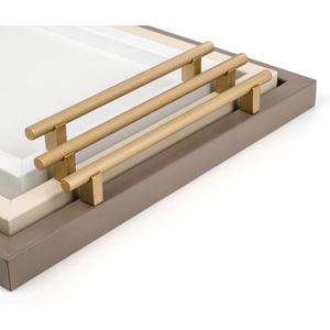 Metal Handle Leather Tray | Pinetti Dafne | Italianfurniture.com