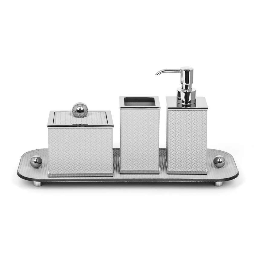 Square Leather Soap Dispenser | Pinetti Olimpia | Italianfurniture.com