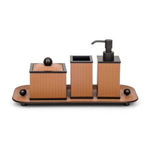 Square Leather Soap Dispenser | Pinetti Olimpia | Italianfurniture.com