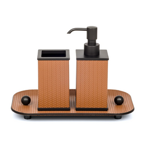 Square Leather Toothbrush Holder | Pinetti Olimpia | Italianfurniture.com