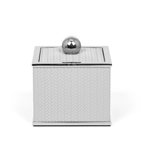 Square Leather Cotton Pad Holder | Pinetti Olimpia | Italianfurniture.com