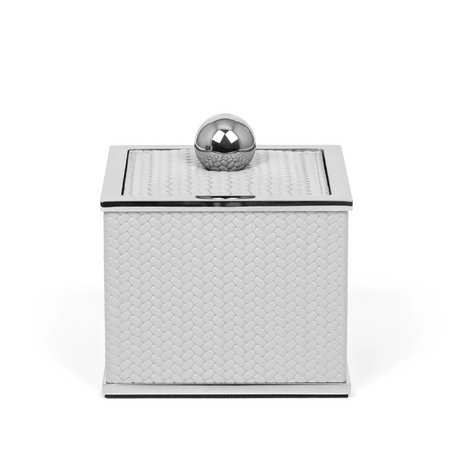 Square Leather Cotton Pad Holder | Pinetti Olimpia | Italianfurniture.com