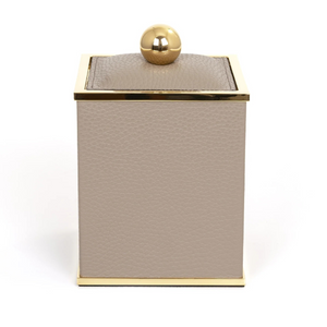 Square Leather Cotton Pad Holder | Pinetti Olimpia | Italianfurniture.com