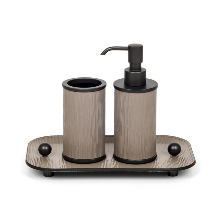 Round Leather Toothbrush Holder | Pinetti Olimpia | Italianfurniture.com