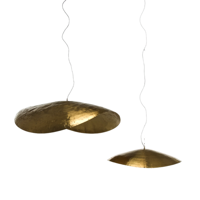 Gold Disc Pendant Lamp | Gervasoni Brass | ItalianFurniture.com
