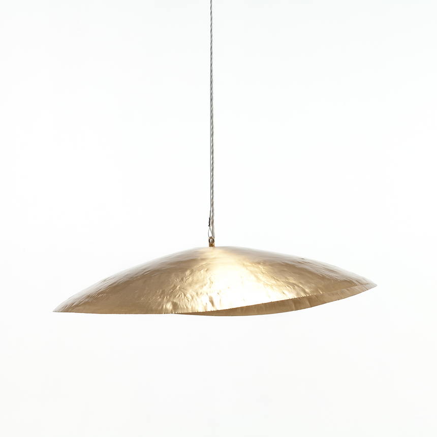 Gold Disc Pendant Lamp | Gervasoni Brass | ItalianFurniture.com
