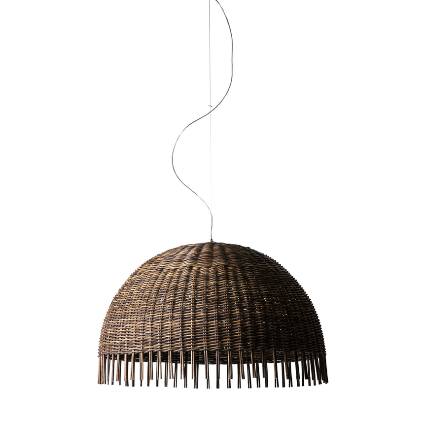 Handwoven Rattan Pendant Lamp | Gervasoni Croco | ItalianFurniture.com
