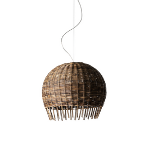 Handwoven Rattan Pendant Lamp | Gervasoni Croco | ItalianFurniture.com
