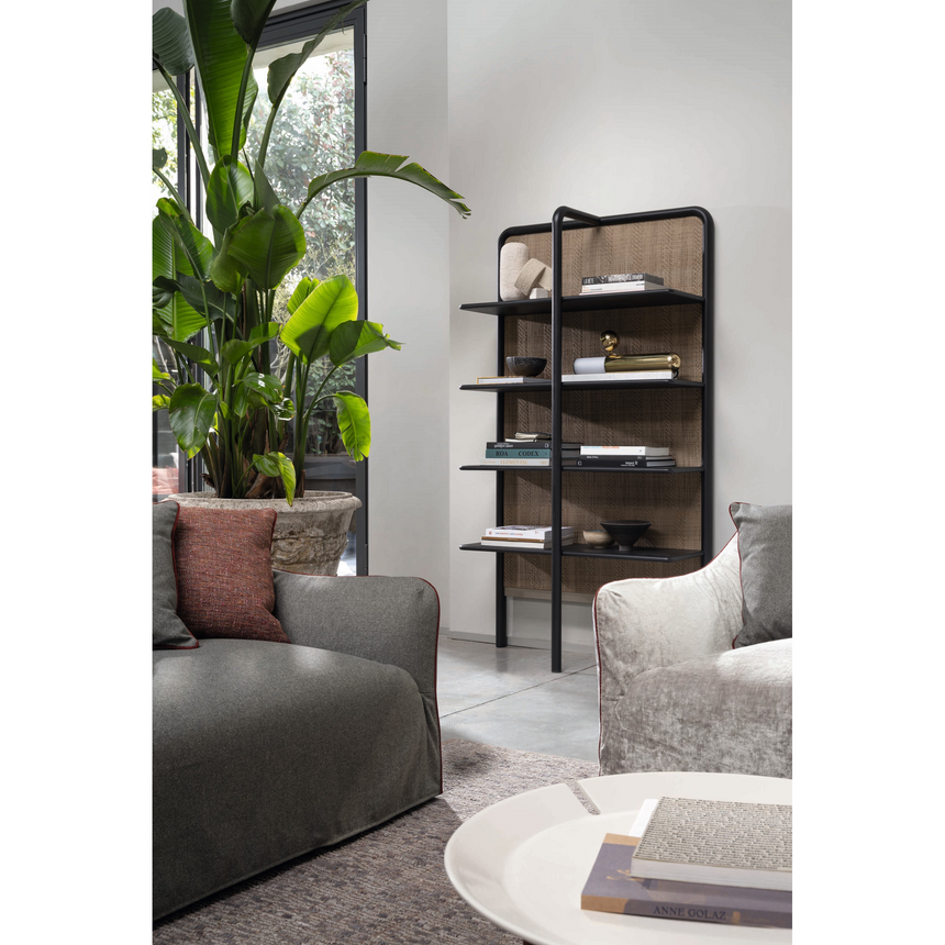 Ash Wood & Steel Bookshelf | Gervasoni Daen | ItalianFurniture.com
